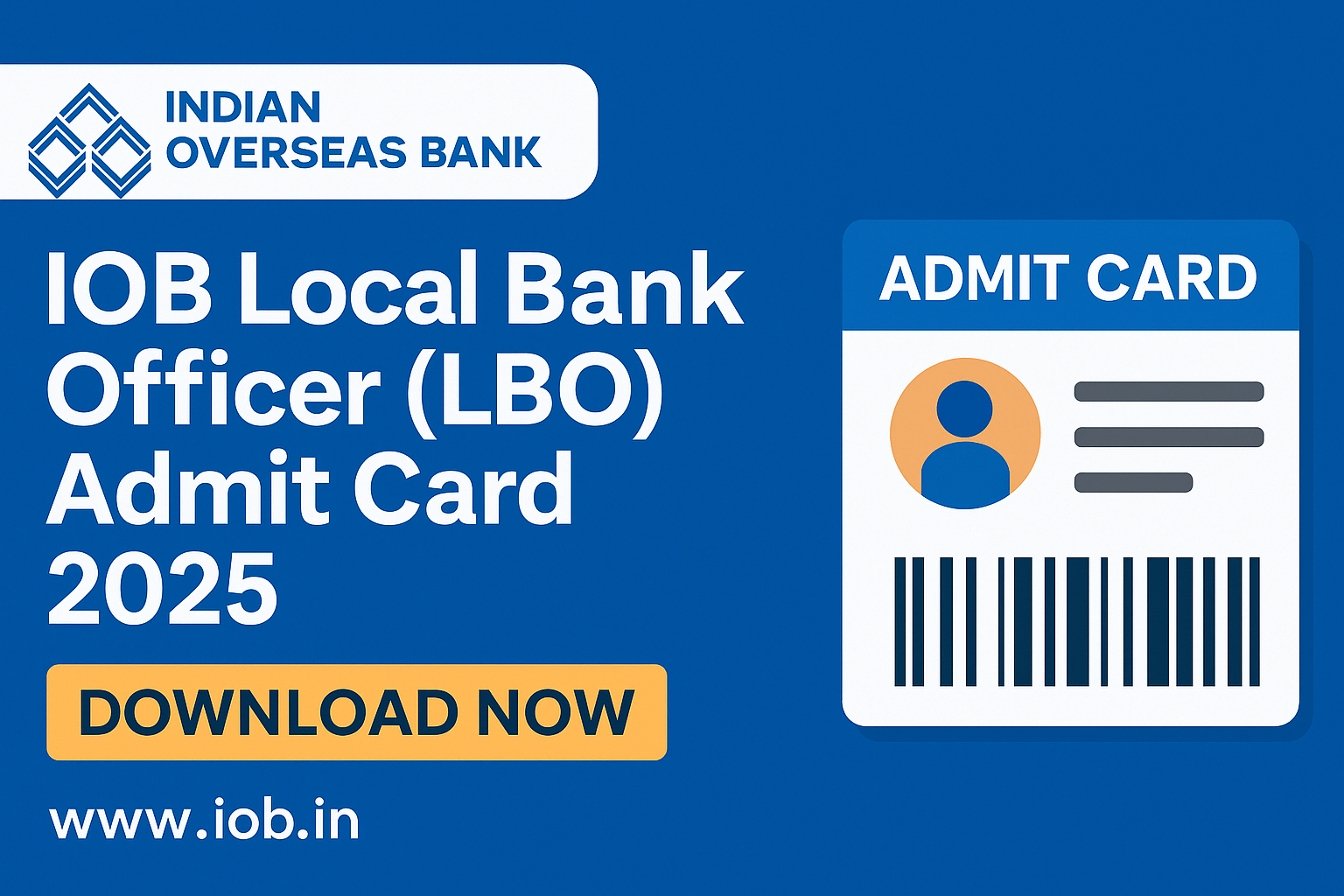 IOB LBO Admit Card 2025