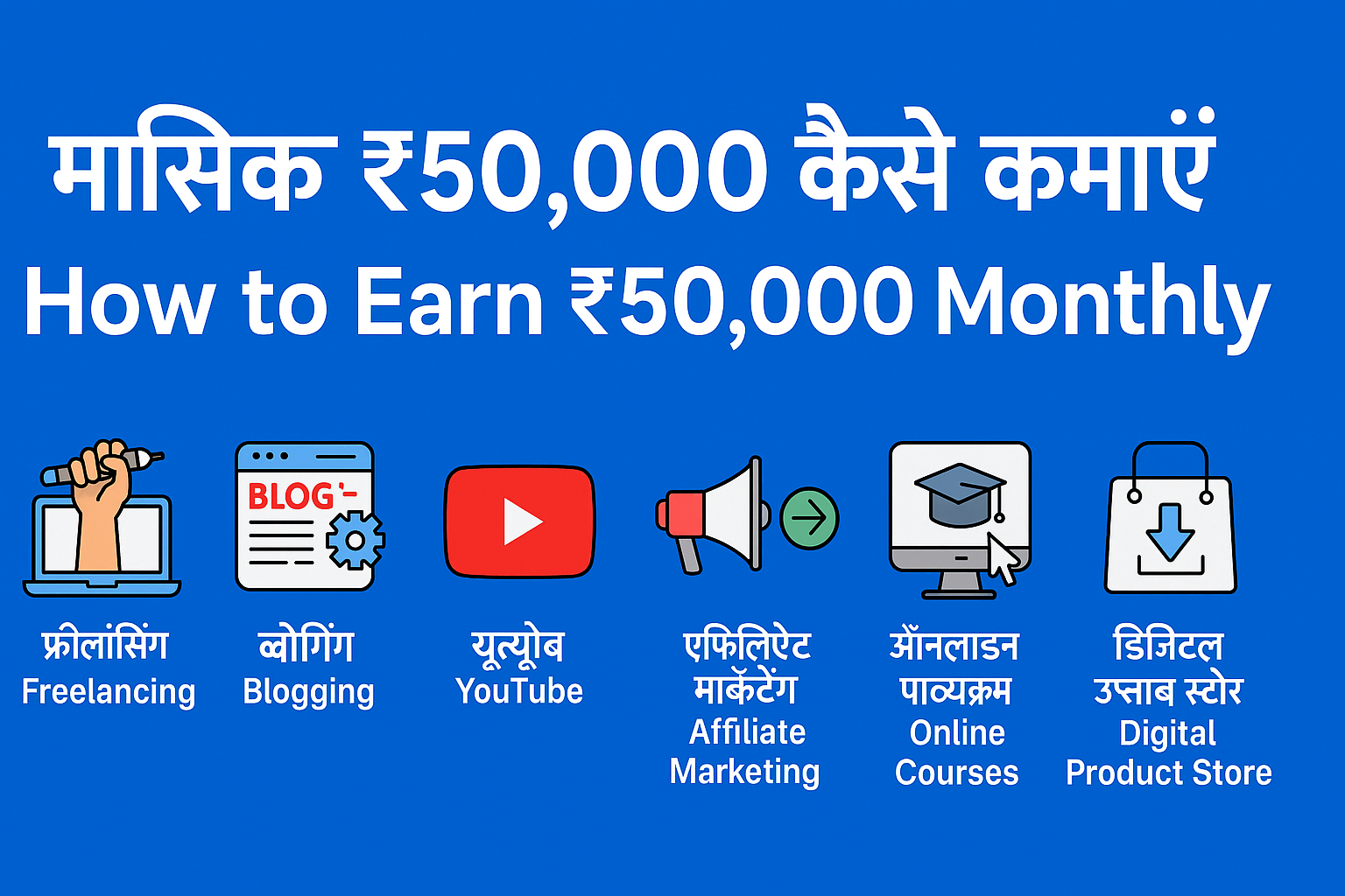 How to Earn ₹50000 per Month
